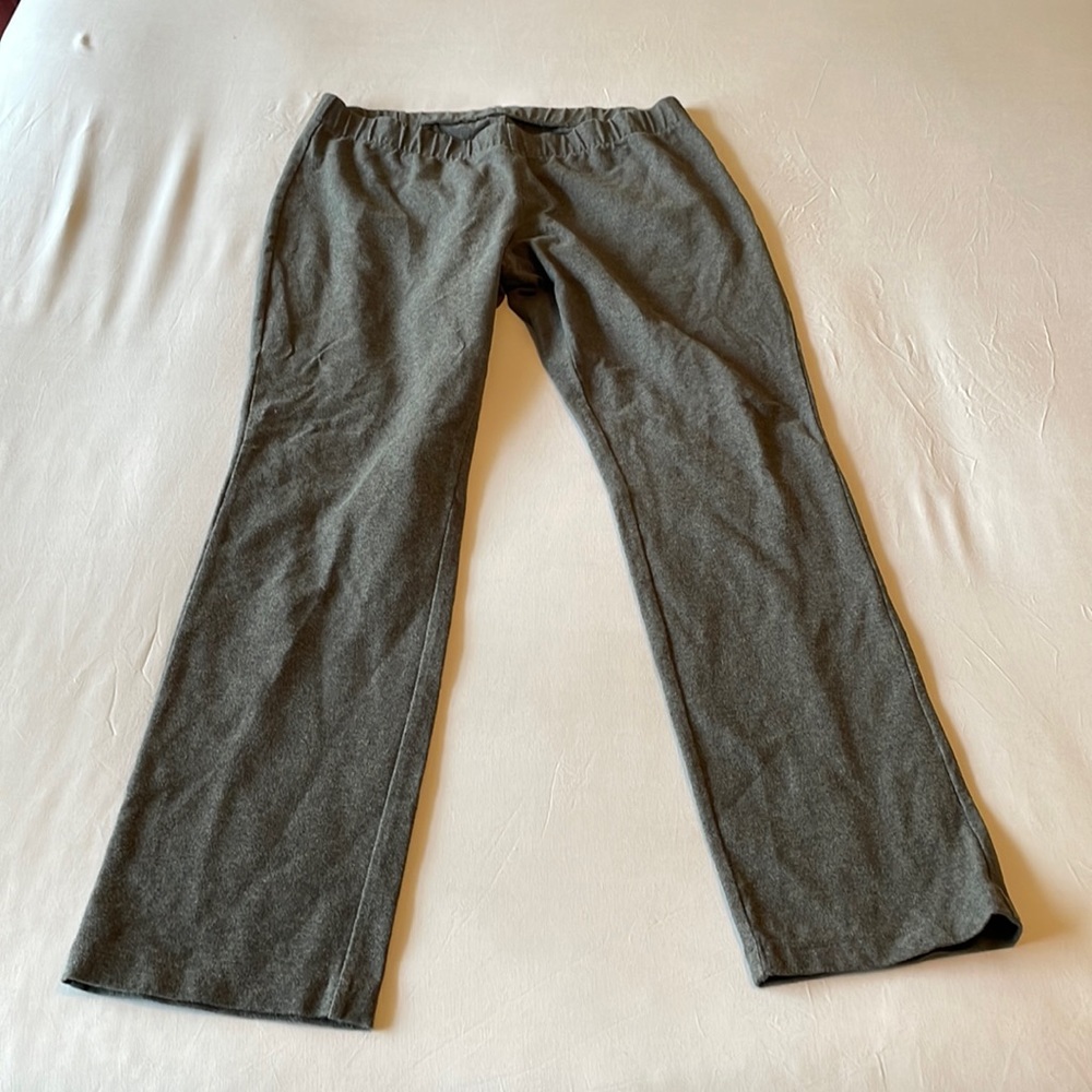 Lands’ End gray pants elastic waistband M (10-12)